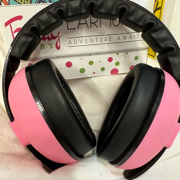 Friday Baby Infant Ear Muffs Pink with adjustable strap. New in Box. - Picture 5 of 7